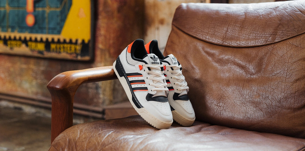  adidas '90s originals collection: Rivalry High & Low sneakers. Retro vibes meet modern style.