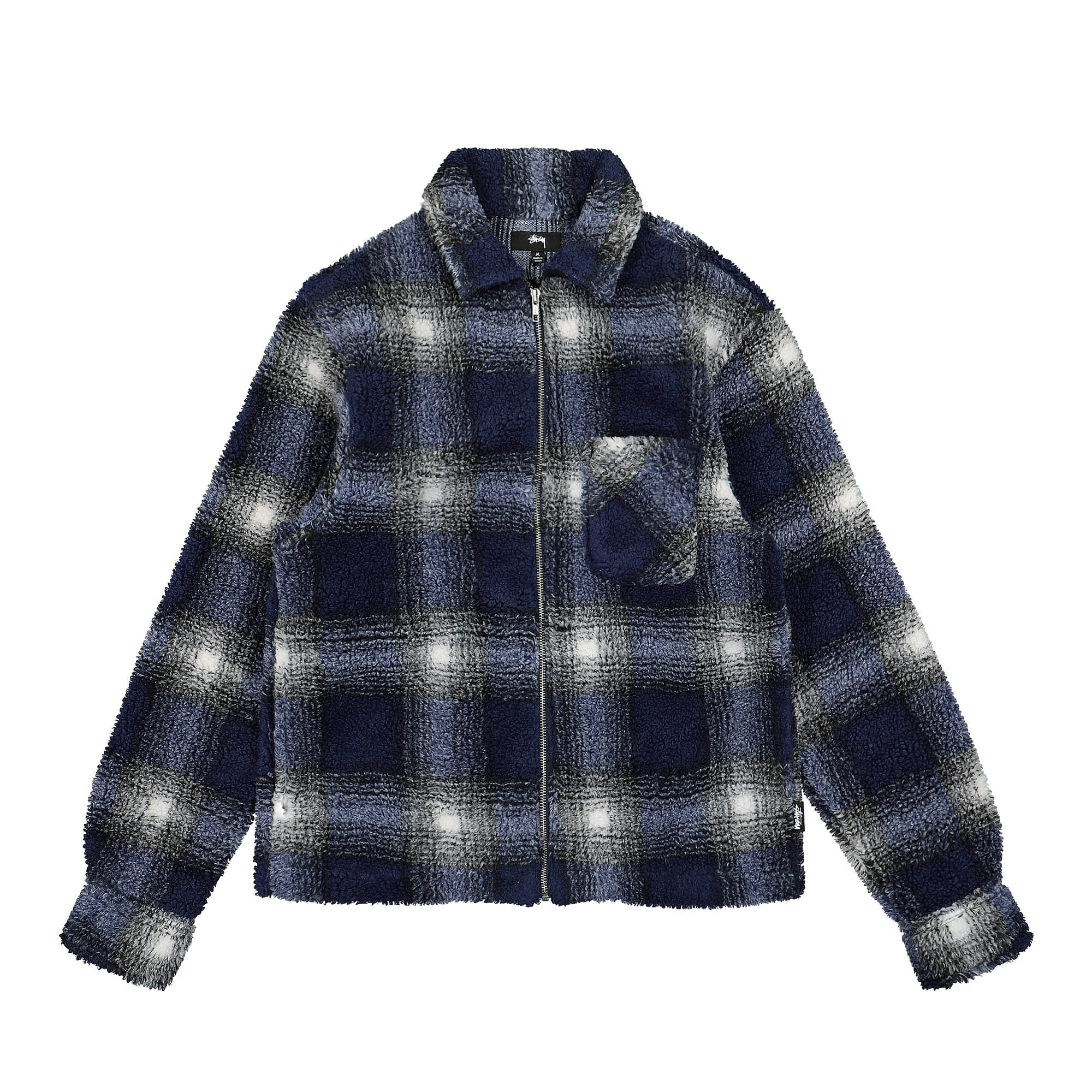 Stussy Shadow Plaid Sherpa Zip Shirt 1110224 | OVERKILL