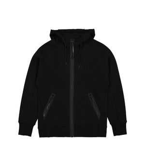 Diagonal Raised Fleece Goggle Zipped Hoodie