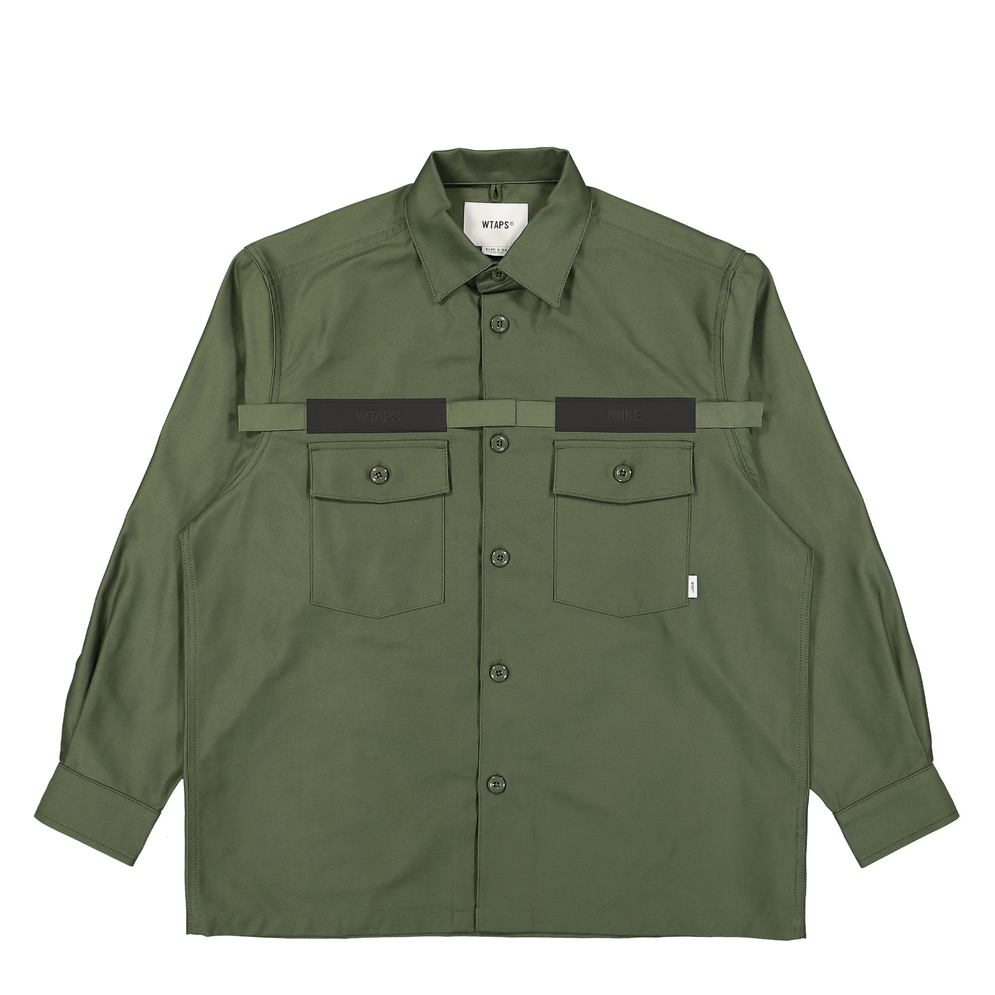 WTAPS CBW 01 / LS / Cotton. Satin. Identity 241CWDT-SHM02 / Olive Drab |  OVERKILL