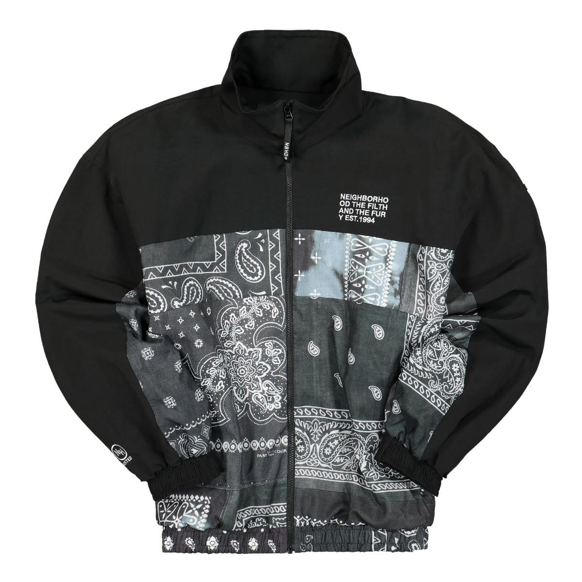 Neighborhood Bandana Chopped Track Jacket 212AQNH-JKM03 | OVERKILL