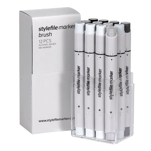 Marker Brush 12er Grey Set Neutral