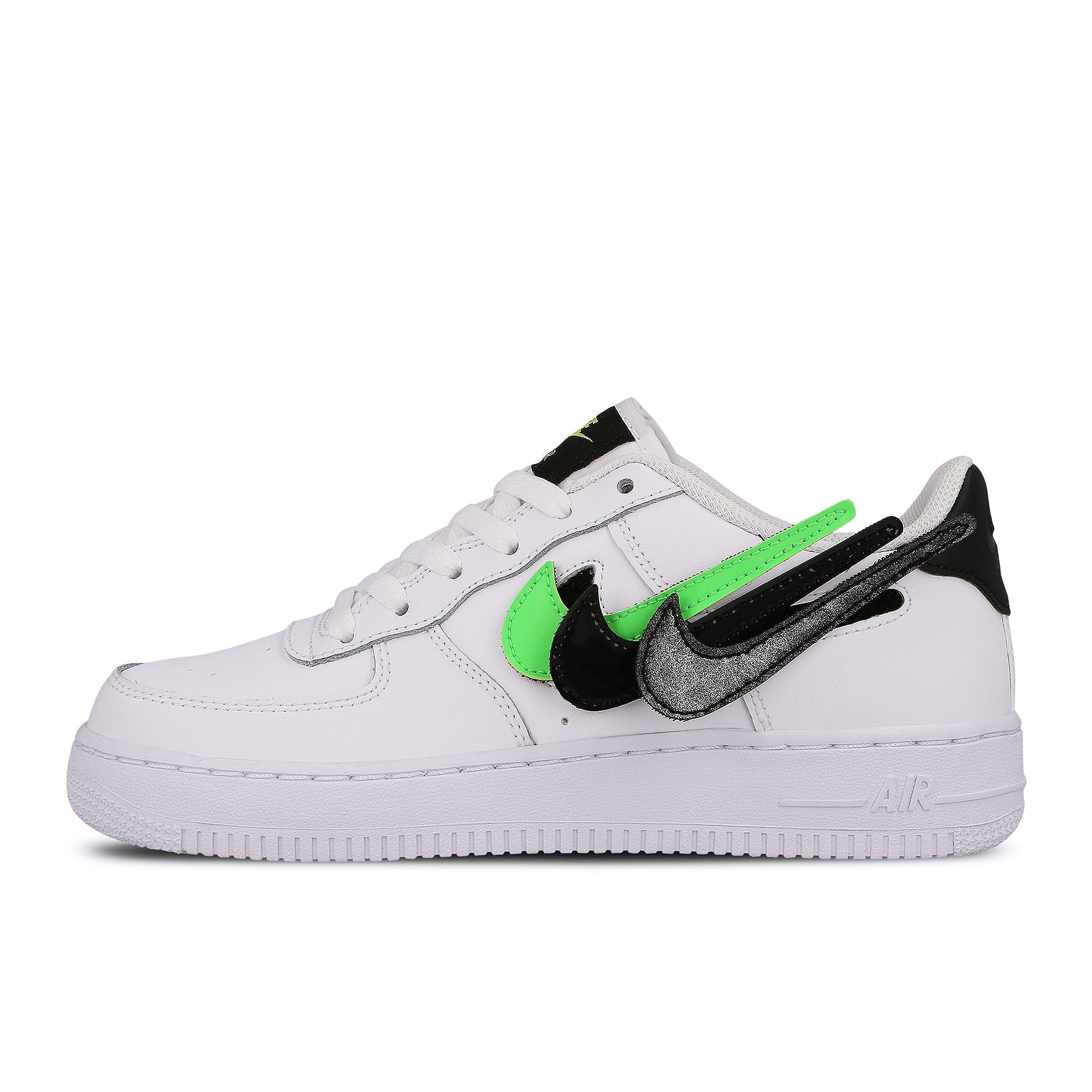 Outlet Nike Air Force 1 LV8 3 GS Green Strike White Green Black Sneakers Size 7Y